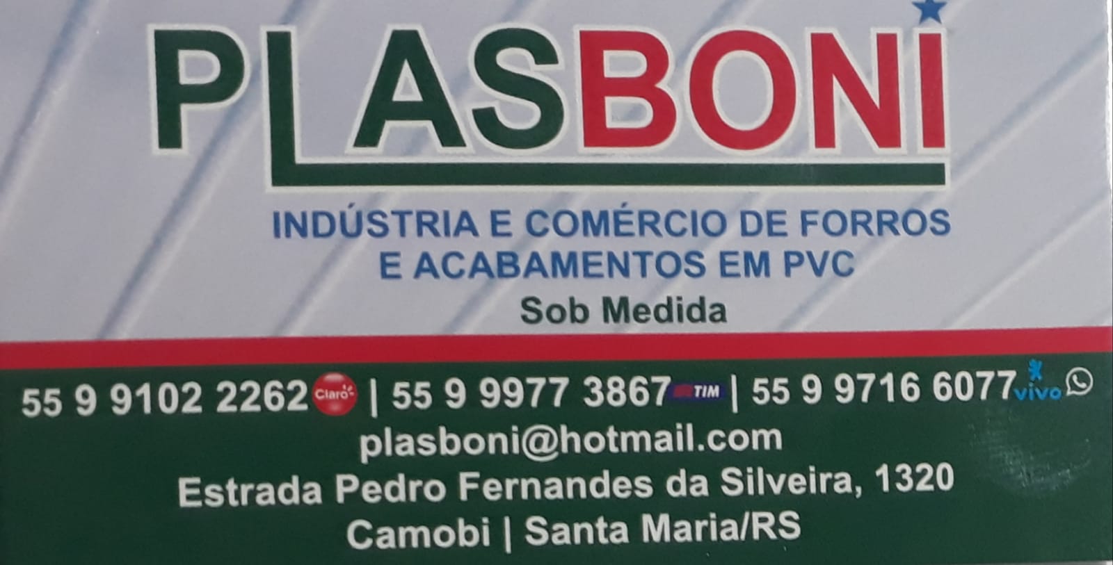 'PLASBONI Industria e Comércio de Forros e Acabamentos em PVC'